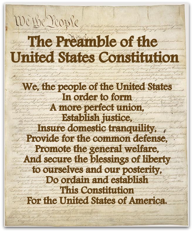 preamble of the united states constitution